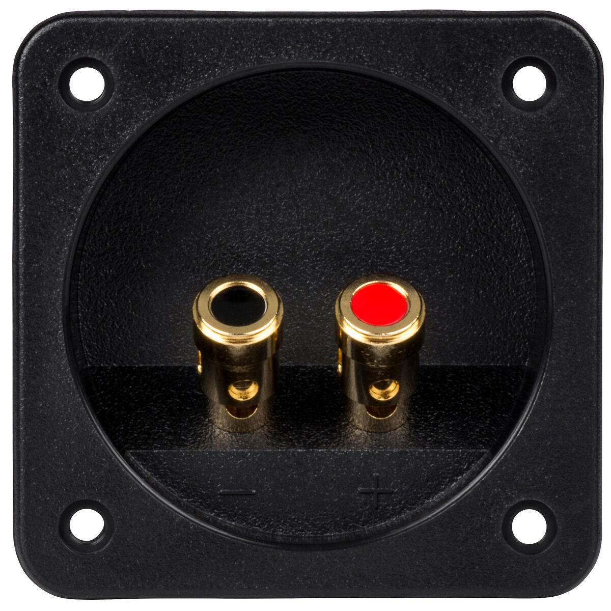 Square Speaker Wire Terminal Cup 31/8" Gold SpringLoaded